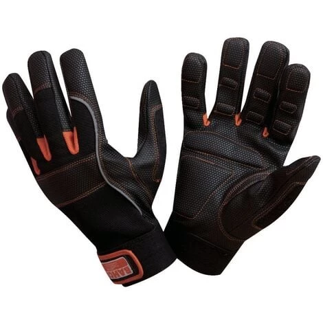 Paire De Gants De Travail De Protection Bahco GL010 8mm - Noir 1 Paire De Gants De Travail De Protection Bahco GL010 8mm - Noir
