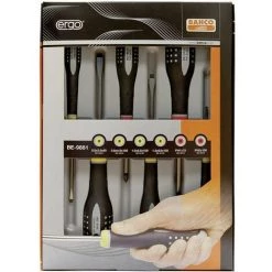 Bahco Ergo Pour Latelier Jeu De Tournevis 6 Pièces Vis à Fente, Vis Pozidriv