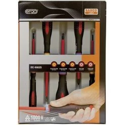 Bahco Ergo Pour électricien Jeu De Tournevis 5 Pièces Vis à Fente, Vis Pozidriv