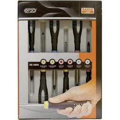 Bahco Ergo Pour Latelier Jeu De Tournevis 6 Pièces Vis à Fente, Vis Pozidriv, Cruciforme Phillips