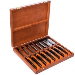 Bahco 434-S8-EUR - Jeu De Ciseaux à Bois Anti-fissures ERGO™ - 8 Pcs/coffret En Bois