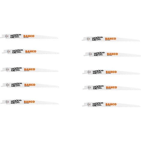 Lame De Scie Sabre Bimétal Bahco 3940-228-6-SL Bois Et Métal 3 Lame De Scie Sabre Bimétal Bahco 3940-228-6-SL Bois Et Métal – Image 3