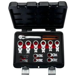 Bahco Jeu De Clés Polygonales à Cliquet Réglables, 280 Mm - 42RM/S12