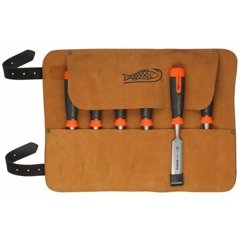 Bahco 434-S6-LR - Set Ciseaux à Bois ERGO™ (6pcs) - Incl étui En Cuir 1 Bahco 434-S6-LR - Set Ciseaux à Bois ERGO™ (6pcs) - Incl étui En Cuir