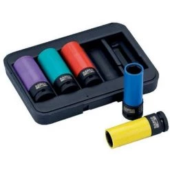 Bahco JEU DE DOUILLES À CHOCS, 5 PCS, 6PANS, 17, 19, 21, 22, 24 - BWSS12P5