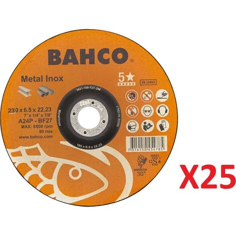 Disque à ébarber Pour Acier Inoxydable Et Métal Bahco 3921-230-T27-IM 3 Disque à ébarber Pour Acier Inoxydable Et Métal Bahco 3921-230-T27-IM – Image 3
