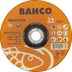 Disque à ébarber Pour Acier Inoxydable Et Métal Bahco 3921-180-T27-IM