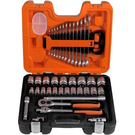 Coffret De De Douilles 6 Pans 1/2'' Et Clés Mixtes Bahco S400 1 Coffret De De Douilles 6 Pans 1/2'' Et Clés Mixtes Bahco S400