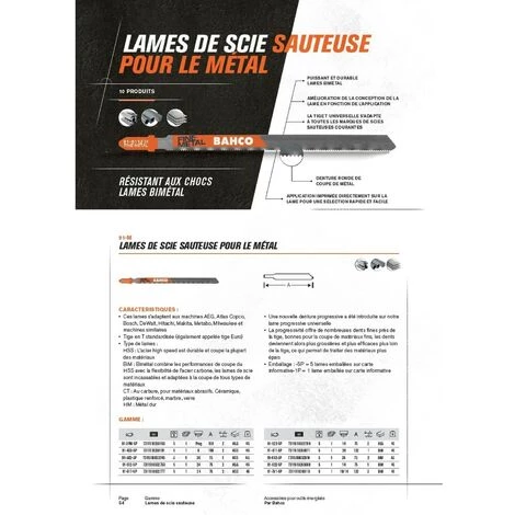 BAHCO Lame De Scie Sauteuse Métaux 76x8x1mm 24 Dents/pouce 2 BAHCO Lame De Scie Sauteuse Métaux 76x8x1mm 24 Dents/pouce – Image 2