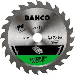 BAHCO Lame De Scie Circulaire 184x20mm Pour Le Bois Pour Scies Sans Fil