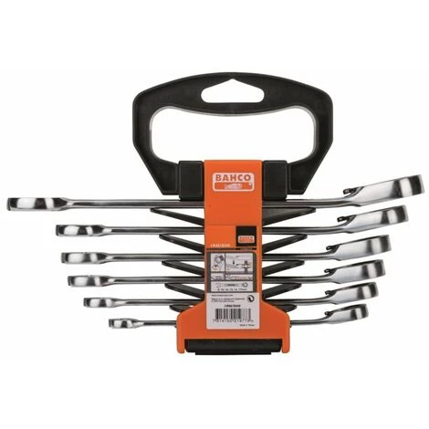 BAHCO CLIQUET RING SPANNER SET. 6-TLG. PORTE EN PLASTIQUE 2 BAHCO CLIQUET RING SPANNER SET. 6-TLG. PORTE EN PLASTIQUE – Image 2