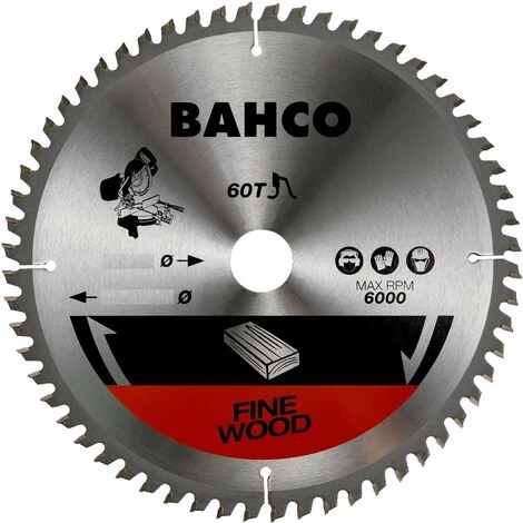 BAHCO Lame De Scie Circulaire 216x30mm 60 Dents Pour Le Bois Avec Scies à Onglets 1 BAHCO Lame De Scie Circulaire 216x30mm 60 Dents Pour Le Bois Avec Scies à Onglets