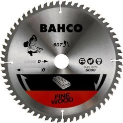 BAHCO Lame De Scie Circulaire 305x30mm 60 Dents Pour Le Bois Avec Scies à Onglets