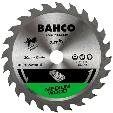 Lame De Scie Circulaire Ø136 Mm Pour Le Bois - BAHCO 8501-136-20-24C 1 Lame De Scie Circulaire Ø136 Mm Pour Le Bois - BAHCO 8501-136-20-24C