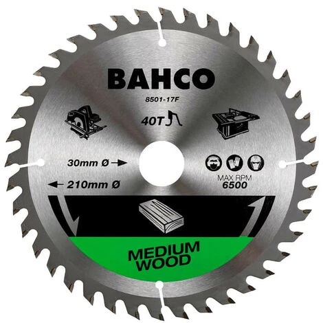 Lame De Scie Circulaire Ø190 Mm 20 Dents Pour Le Bois - BAHCO 8501-15 1 Lame De Scie Circulaire Ø190 Mm 20 Dents Pour Le Bois - BAHCO 8501-15