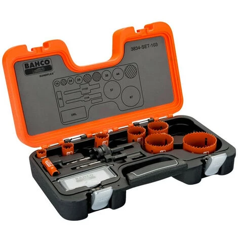 Jeu De Scies Trépans Bimétal Sandflex 16-67 Mm (11 Pcs) - BAHCO 3834-set-103 1 Jeu De Scies Trépans Bimétal Sandflex 16-67 Mm (11 Pcs) - BAHCO 3834-set-103