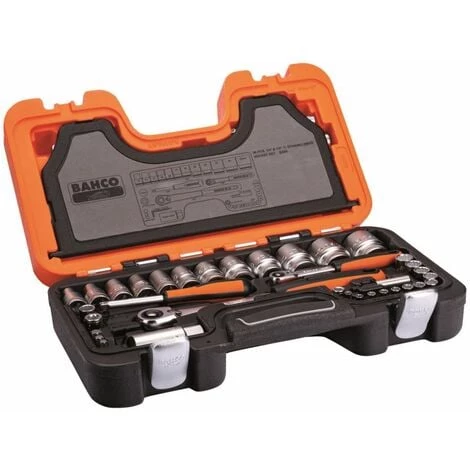 BAHCO Jeu De Douilles 1/2 + 1/4 56-TLG 1 BAHCO Jeu De Douilles 1/2 + 1/4 56-TLG