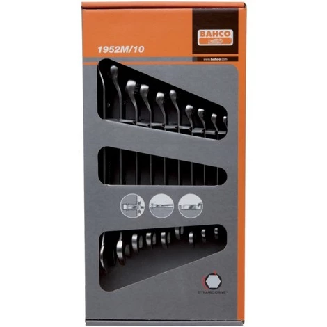 Ensemble Clés Mixtes - DIN3113B 10 Pièces Bahco 1 Ensemble Clés Mixtes - DIN3113B 10 Pièces Bahco