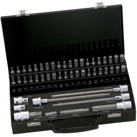 Bahco Coffret De Douilles Et Embouts 6 Pans, XZN Et Torx, 49 Pièces - BE5049T 1 Bahco Coffret De Douilles Et Embouts 6 Pans, XZN Et Torx, 49 Pièces - BE5049T