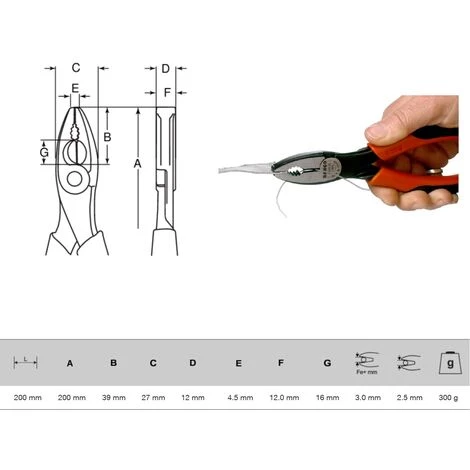 Pince Universelle Coupante Bahco 2628G-200IP 2 Pince Universelle Coupante Bahco 2628G-200IP – Image 2