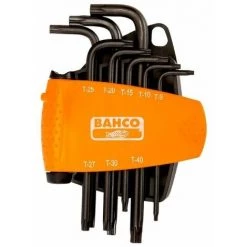BAHCO Jeu De 8 Clés Mâle Torx Longue, 9-10-15-20-25-27-30-40 Mm