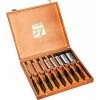 Bahco 424-P Lot De 8 Gouges De Sculpteur Biseautées Coffret En Bois BAH424PS8 (Import Grande Bretagne)