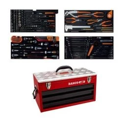 BAHCO - Caisse à Outils Métallique, Kits D’outils Multi-usages - 193 pcs