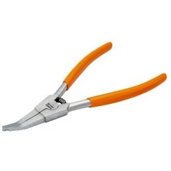 BAHCO - Pince à Circlips En Fer à Cheval, Fini Nickel Chrome, Poignée Gainée PVC, 200mm