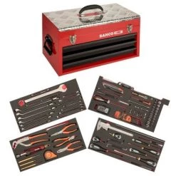 BAHCO - Caisse à Outils Métallique Composition Aviation - 124 Outils