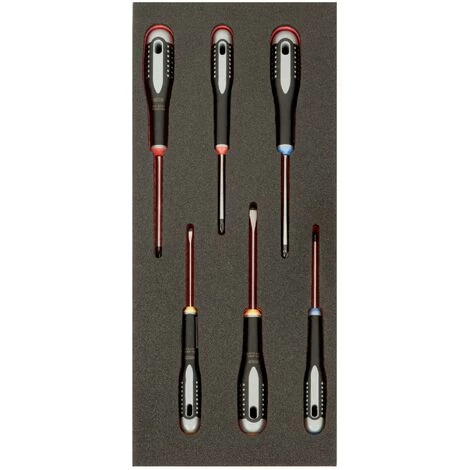 BAHCO - Module Mousse Fit&Go 1/3, Tournevis ERGO™ - 6 Pcs Emballage Individuel 1 BAHCO - Module Mousse Fit&Go 1/3, Tournevis ERGO™ - 6 Pcs Emballage Individuel