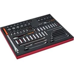 BAHCO - Jeu De Clés Mixtes Et Douilles 1/4", 3/8", Module Mousse 3/3 Fit&Go - 91 pcs