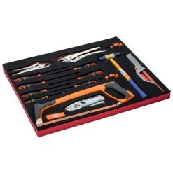 BAHCO - Jeu D'outils De Coupe/frappe/tournevis, Module Mousse 3/3 Fit&Go - 16 pcs