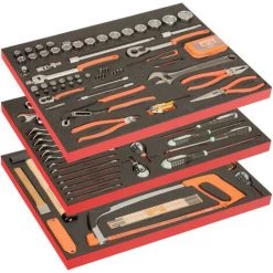 BAHCO - Composition De 3 Modules Mousse Avec 158 Outils à Usage Général