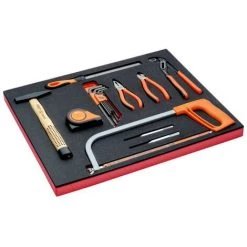 BAHCO - Kit D'outils Pince/frappe/mesure, Module Mousse 3/3 Fit&Go - 18 pcs