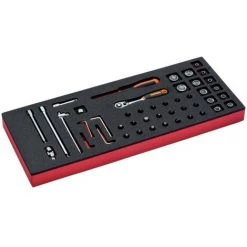 BAHCO - Jeu De Cliquets Et Douilles 1/4", Module Mousse 1/3 Fit&Go - 45 pcs