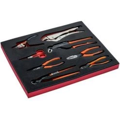 BAHCO - Jeu De Ciseaux Et Pinces, Module Mousse 2/3 Fit&Go - 8 Pcs