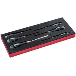 BAHCO - Jeu De Tournevis Vis à Fente/Phillips/Pozidriv, Module Mousse 1/3 Fit&Go - 6 pcs