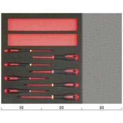 BAHCO - Jeu De Tournevis Vis à Fente/Phillips/Pozidriv Isolé, Module 2/3 Fit&Go - 8 pcs