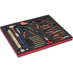BAHCO - Jeu De Mètre Ruban/outils De Frappe/pinces, Module Mousse 3/3 Fit&Go - 21 pcs