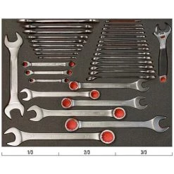 BAHCO - Jeu De Clés à Molette/mixtes/à Fourche Doubles, Module Mousse 3/3 Fit&Go - 34 pc