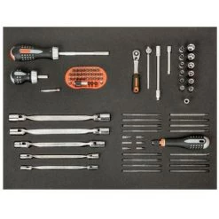 BAHCO - Jeu De Tournevis/embouts/douilles, Module Mousse 3/3 Fit&Go - 89 pcs