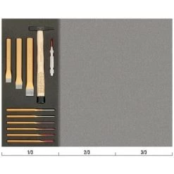 BAHCO - Jeu De Marteau/burins Plat/chasses-goupilles, Module Mousse 1/3 Fit&Go - 11 pcs