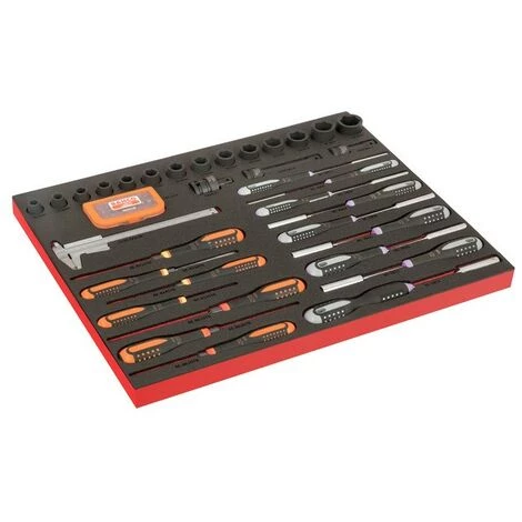 BAHCO - Module 3/3 Tvis ERGO, Pied à Coulisse, Jeu D'embouts, Douilles à Choc 1/2 - 65pc 1 BAHCO - Module 3/3 Tvis ERGO, Pied à Coulisse, Jeu D'embouts, Douilles à Choc 1/2 - 65pc