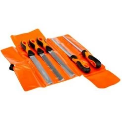 BAHCO - Jeu De Limes ERGO™, Avec Râpe Cabinette, Taille Bâtarde, 200 mm - 5 pcs