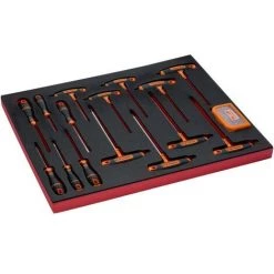 BAHCO - Jeu De Tournevis Avec Manche En T/à Fente/Phillips, Module 3/3 Fit&Go - 45 pcs