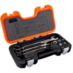 BAHCO - Jeu De Clés Mixtes à Cliquet Et D’adaptateurs - 8 pcs/coffret