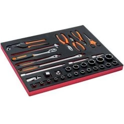 BAHCO - Jeu De Douilles 1/2" Et Pinces, Module Mousse 3/3 Fit&Go - 34 pcs