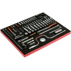 BAHCO - Jeu De Douilles 1/4", 3/8" Et Cliquet, Module Mousse 3/3 Fit&Go - 83 pcs