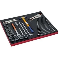 BAHCO - Jeu De Douilles/clés/poignées, Module Mousse 3/3 Fit&Go - 45 pcs