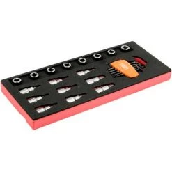 BAHCO - Jeu D’embouts Et De Douilles Tournevis 1/2", Module Mousse 1/3 Fit&Go - 25 pcs